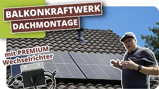 Mini PV Anlage mit Speicher auf dem Dach