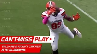 Williams & Njoku Come Down w/ Crazy Circus Catches! 🎪 | Can't-Miss Play | NFL Wk 5 Highlights