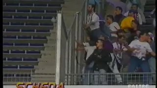 Incidenti allo stadio 'Delle Alpi' durante Juventus-Fiorentina dell'1 settembre 1991