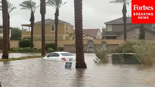 Footage Emerges Of Damage Caused By Tropical Storm Hilary In Southern California