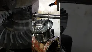 Spiral bevel gear on universal milling machine