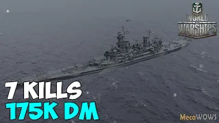 World of WarShips | Georgia | 7 KILLS | 175K Damage - Replay Gameplay 4K 60 fps