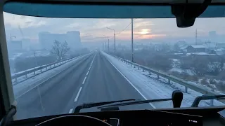 Даурские степи.Едем на границу.VOLVO FH 540 POV