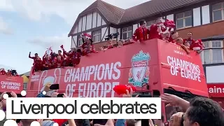 Liverpool Fans Celebrate Champions League Win Over Tottenham