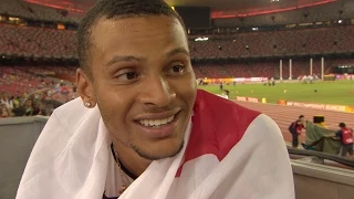 WHC 2015 Beijing - Andre De Grasse CAN 100m Final Bronze