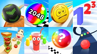 Going Balls, Ball Run 2048, Number Master, Coin Rush All Levels Android iOS Gameplay