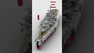 Battleship: Bismarck ⚓ Satisfying Building Animation #shorts #speedbuild