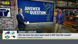Who has been the WORST head coach in the AFC East this season? 👀 | Get Up