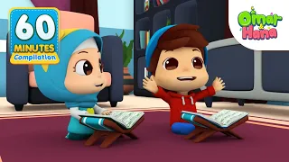 Omar & Hana 60 Minute Compilation  | Islamic Series & Songs For Kids | Omar & Hana English