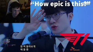 Caedrel Watches T1's New Commercial And Song - FAKER SINGS??