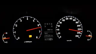 2008 현대 그랜저 TG 3.3 L330 5단 가속, 제로백 / 2008 Hyundai Azera 3.3 0-230km/h Top Speed Acceleration