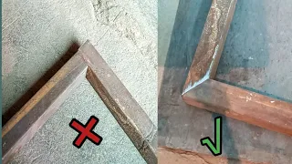 simple trick! how to cut a 45 degree square pipe for a 90 degree welded joint from y k welding
