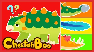 Help Lil' Dino Ankylo find his tail❗ | Dinosaur | Nursery rhymes | Kids song | #Cheetahboo