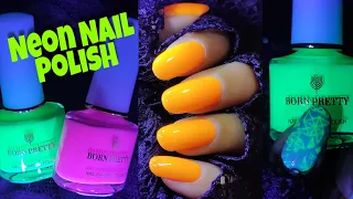 Fluorescent Glow in the Dark Nail Polish Series | Born Pretty Neon Series Review