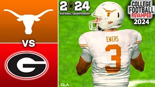 Texas vs. Georgia | 2024 CFP National Championship Simulation | NCAA Football 24