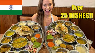 First time trying UNLIMITED THALI in INDIA! | Ultimate Veg Thali!