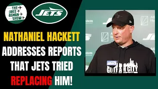 Reacting to New York Jets OC Nathaniel Hackett's TERSE exchange with Reporters about job status!