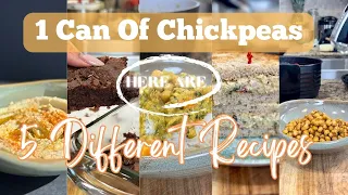 The Versatility of Chickpeas | 5 Different Recipes | Meal Prep | Protein + Fiber   | Cheap Meals