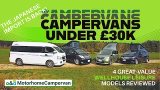 Campervans you can buy for £30,000 or less! We try 4 Japanese campers but which is best?