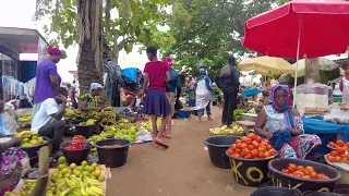 KUMASI EJISU AMAZING AFRICAN LOCAL COMMUNITY MARKET GHANA