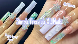 simple ombré freestyle | makartt polygel | nail charms🤍