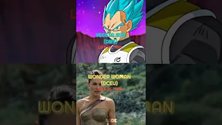 VEGETA SSB🥶 VS WONDER WOMAN🥵 mortal vs godess who will win?#dbs #vegeta #dceu #shorts #wonderwoman