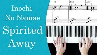 Унесённые призраками/ Spirited Away - INOCHI NO NAME (Имя жизни) Piano