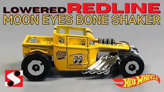 Lowered Redline Moon Eyes Bone Shaker - Custom Hot Wheels