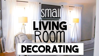 INTERIOR DESIGN: Small Space Decorating! | Making the Most of Our Small LIVING ROOM!