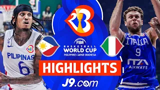 Philippines 🇵🇭 vs Italy 🇮🇹 | J9 Highlights | FIBA Basketball World Cup 2023