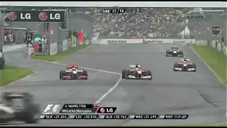 Lewis Hamilton overtake on Felipe Massa Australian GP 2010