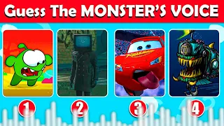 Guess the MONSTER'S VOICE | ThomasTrain, Wubbox, OmNom, McQeen