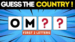 Can You Guess the Countries ? 🌍 | From FIRST 2 letters | 5 Levels 🇫🇮🇮🇳