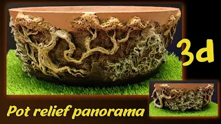 how to make a panoramic relief pot