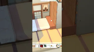 The sims 4 japanese bedroom ideas (room divider, desk, bathroom) #sims4bedroom #sims4shorts #sims4