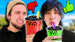 Best Friend Tries BOBA for the FIRST TIME