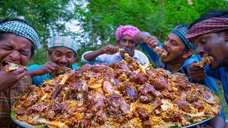 PESHAWARI CHAWAL | Pakistan Special Golden Pulao Recipe Cooking in Indian Village | Mutton Recipes