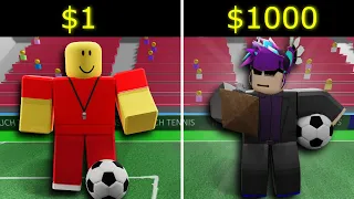 $1 vs $1000 COACH in Touch Football! (Roblox Soccer)