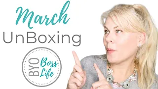 UnBox With Me Like A BOSS! BYOBoss Life Subscription Box Unboxing March 2021 | Marcy K, MomBOSS