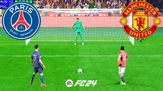 PSG VS MANCHESTER UNITED ! FIFA 24 RONALDO VS MESSI ! PENALTY SHOOTOUT ! FINAL