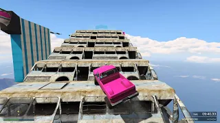 84% Players Go To Moon After Driving Pickup Truck Over Buses In GTA 5 !