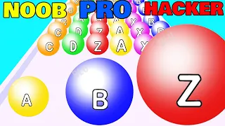 NOOB vs PRO vs HACKER in A-Z run