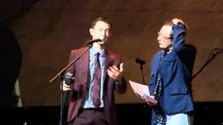 Joseph Gordon Levitt introducing Gary Oldman! @ HitRECord Fall Formal Los Angeles 10.10.11