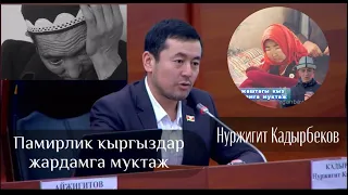 Нуржигит Кадырбеков Памирлик кыргыздар жөнүндө өз оюн айтты
