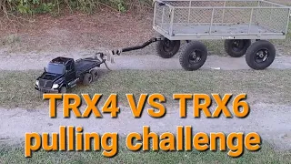 TRX4 HIGH TRAIL VS TRX6 ULTIMATE HAULER Attempting to pull 330 pounds.