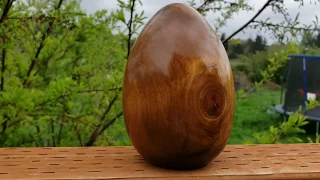 J⚓G Wood & Resin Wooden Easter Egg