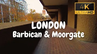 Touring London's Brutalist Architecture in The Barbican Estate - Part 2 - 4k 60FPS