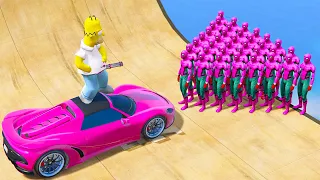 GTA 5 Crazy Ragdolls Spiderman VS Homer Simpson (GTA5 Euphoria Physics and Fails) Funny moments