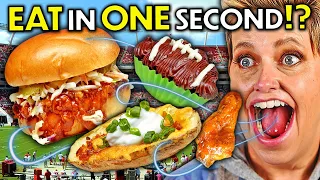 Eat In One Second - Super Bowl Snacks! (Buffalo Wings, Walking Taco, Pulled Pork Sandwiches)