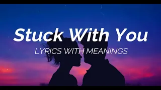 Learn English Lyrics with Meanings - Stuck with You 🎵